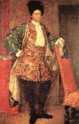 GHISLANDI, Vittore Portrait of Count Giovanni Battista Vailetti dfhj oil